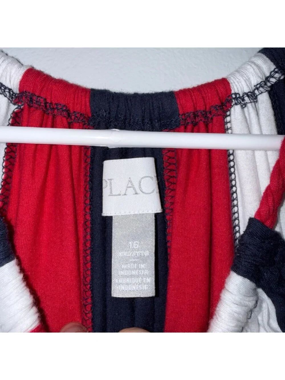 Striped Red White & Blue Girls Sundress W/Rope Belt Size 16 Childrens Place